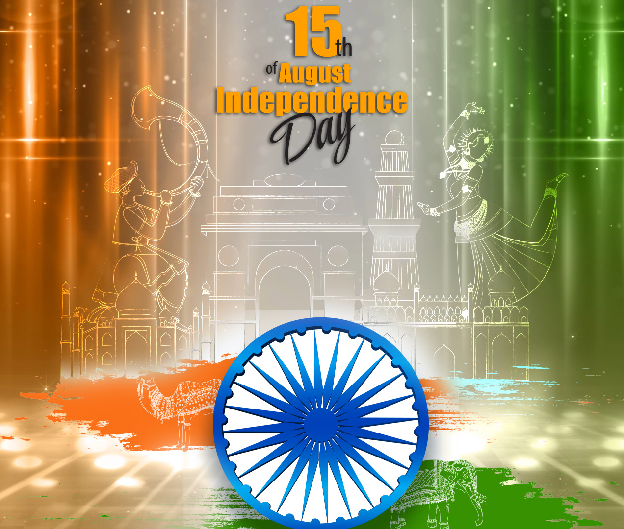 India independence day wishes, images, whatsapp status, greetings, HD wallpaper - 15 August